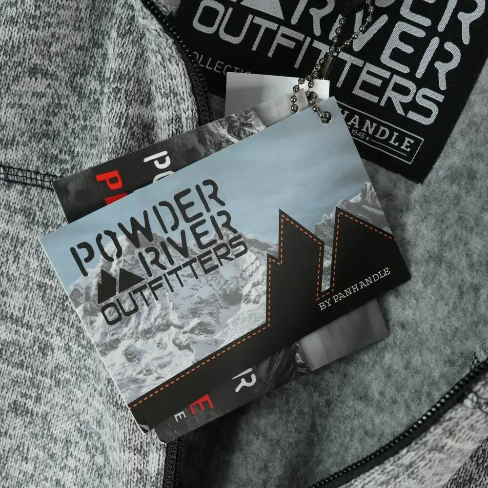 Powder River Outfitters Jacket Kids‎ XXL Knit Melange Gray Pullover DK92C01485
